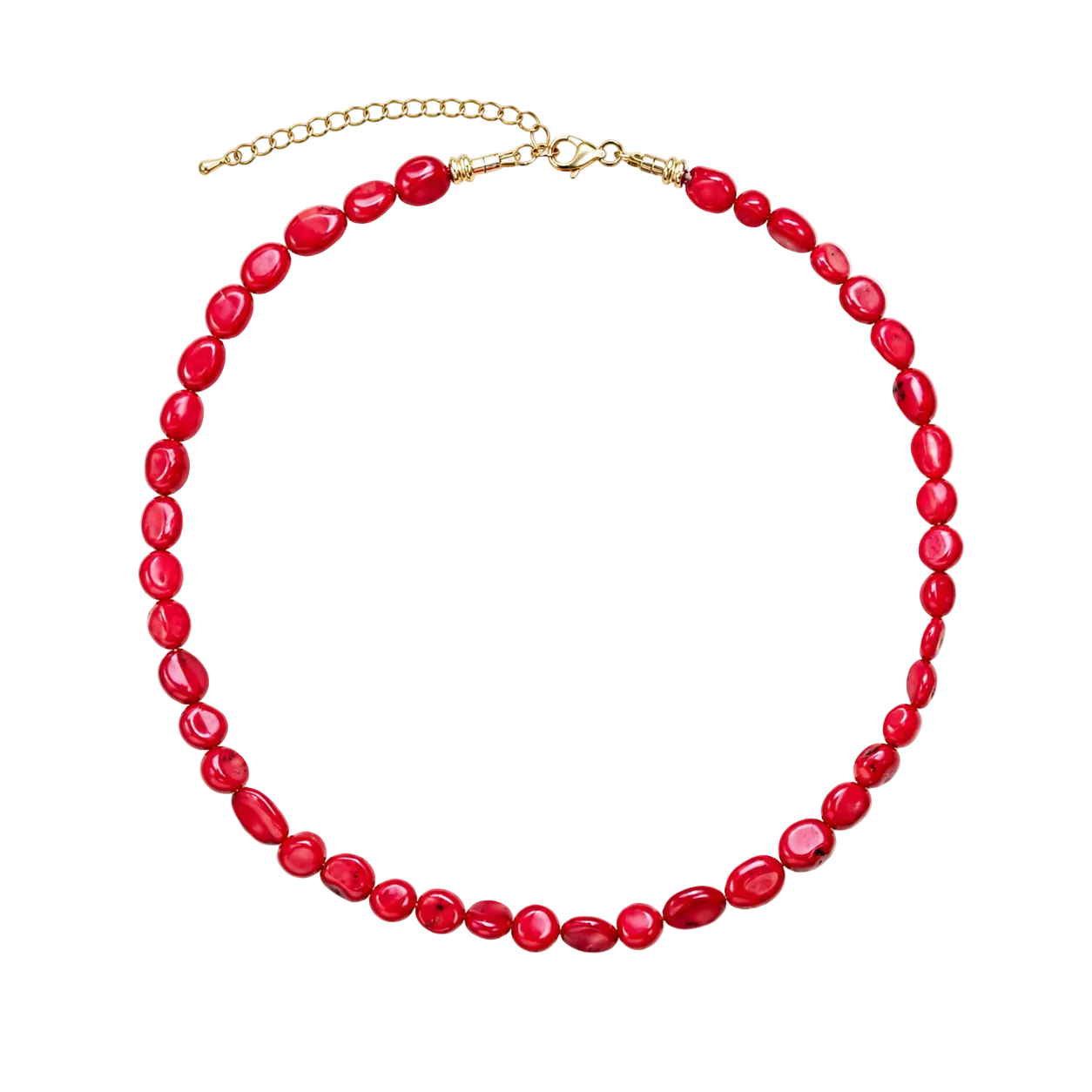 Bamboo Coral Beaded Choker