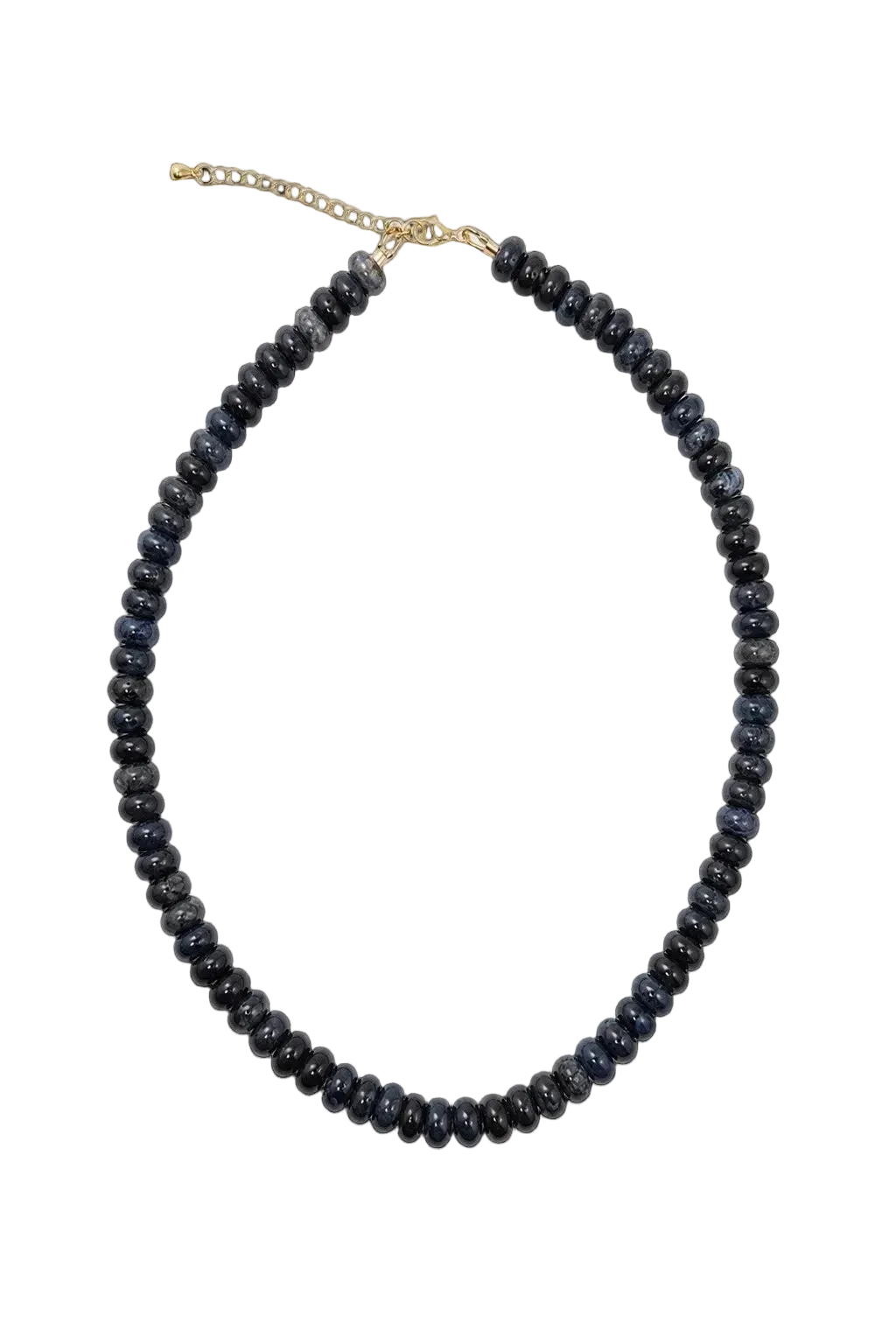 Dumortierite Rondelle Beaded Necklace
