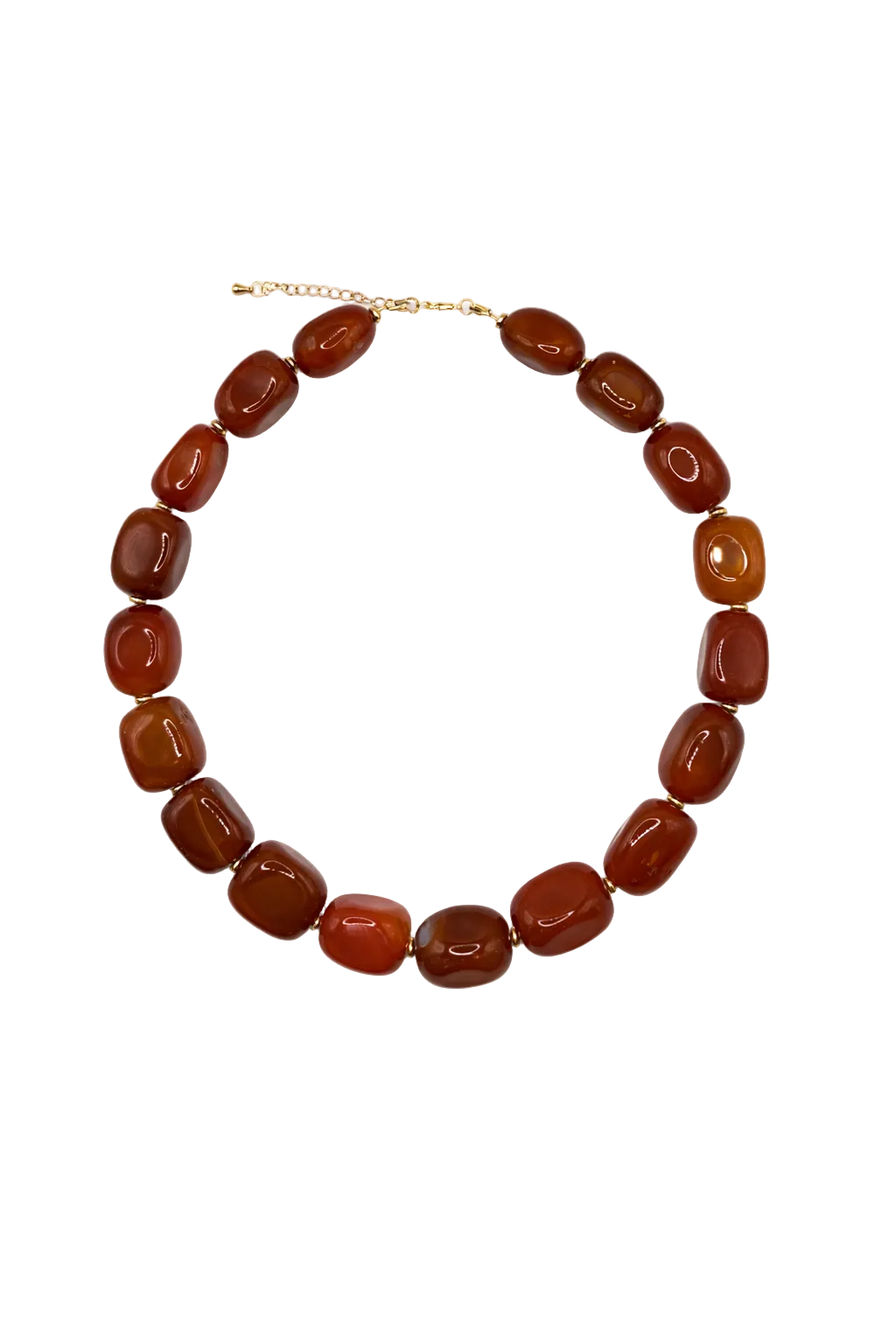 Carnelian Nugget Beaded Necklace