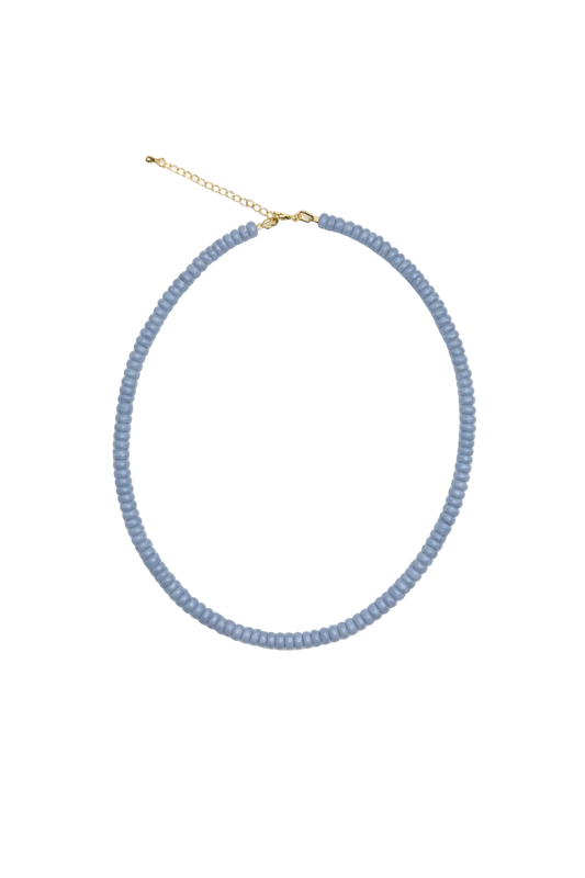Blue Angelite Beaded Necklace