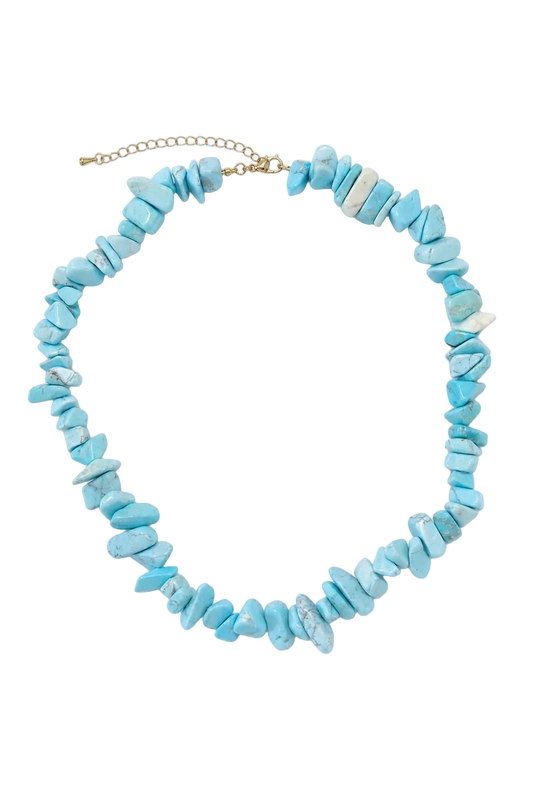 Turquoise Howlite Chip Necklace